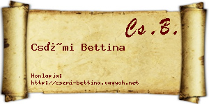 Csémi Bettina névjegykártya