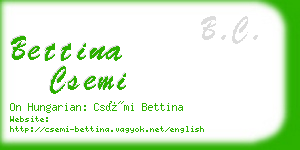 bettina csemi business card